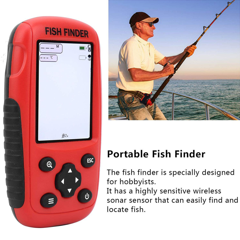 Fishing Boat Depth Finder - Ecoscandaglio Wireless con Sensore Sonar, Profondità