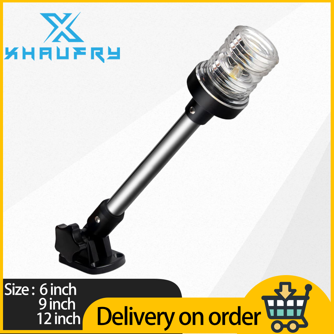 Fishing Boat Anchor - Luci di Poppa LED Bianche Pieghevoli